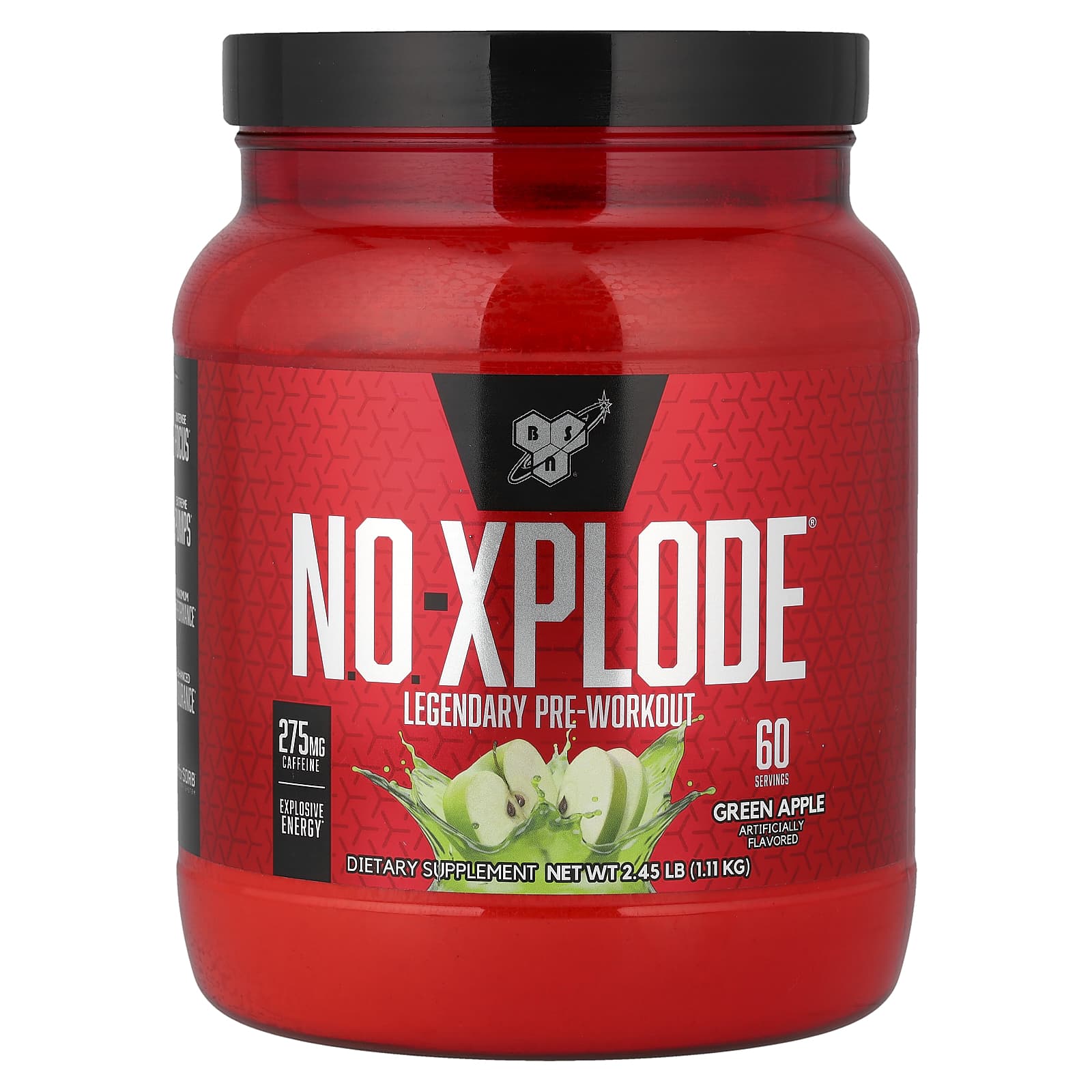Предтренировочный комплекс BSN N.O.-XPLODE® Legendary Pre-Workout Green Apple, 1.11 кг