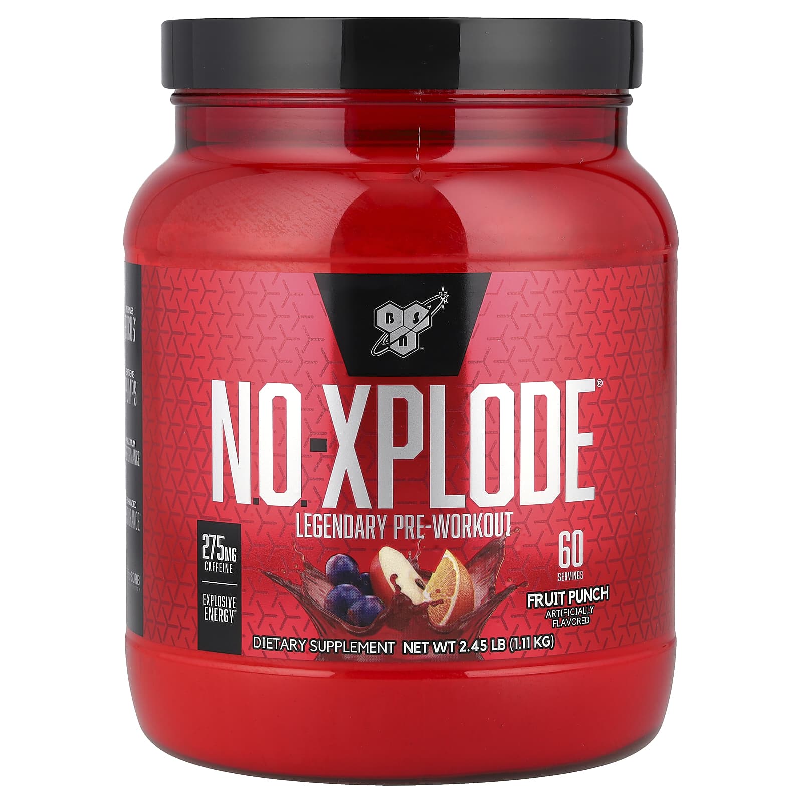 Предтренировочный комплекс BSN N.O.-XPLODE® Legendary Pre-Workout Fruit Punch, 1.11 кг