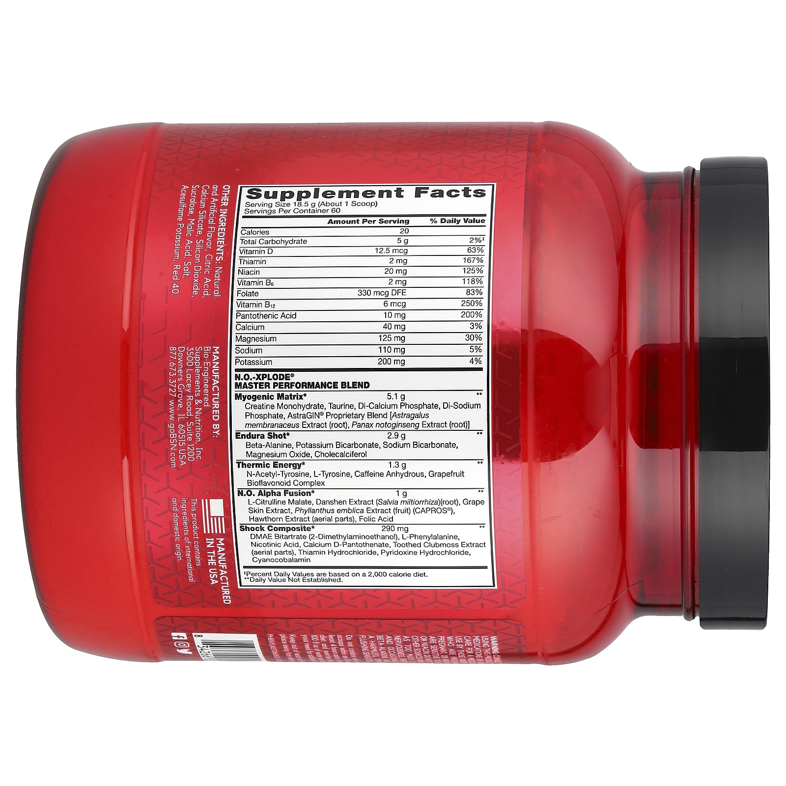 Предтренировочный комплекс BSN N.O.-XPLODE® Legendary Pre-Workout Fruit Punch, 1.11 кг — фото 2