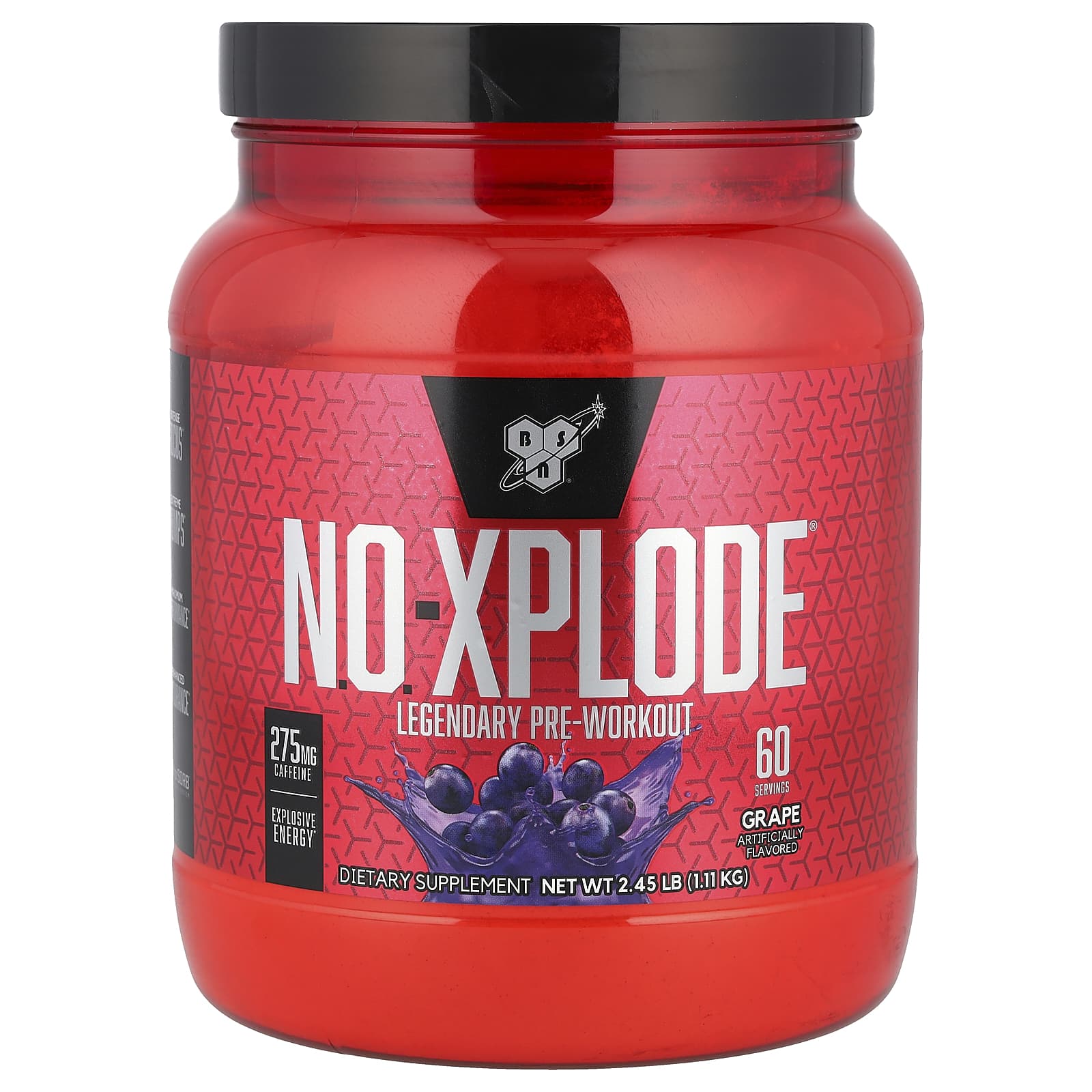 Предтренировочный комплекс BSN N.O.-XPLODE® Legendary Pre-Workout, вкус Grape, 1.11 кг
