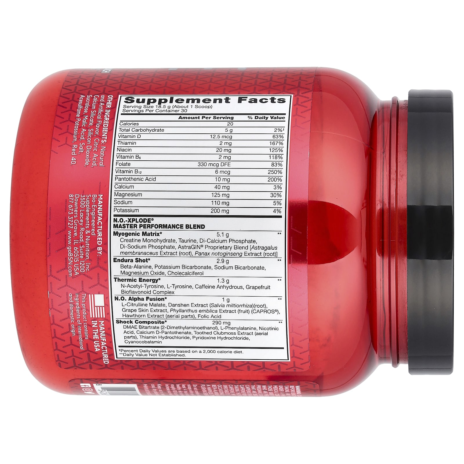 Предтренировочный комплекс BSN N.O.-XPLODE® Legendary Pre-Workout Fruit Punch, 555 г — фото 2