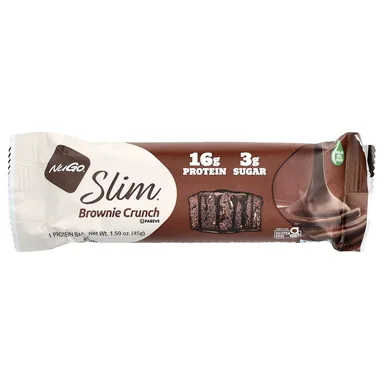 Фото товара: Протеиновый батончик NuGo Nutrition Slim® Brownie Crunch, 45 г, 12 шт.