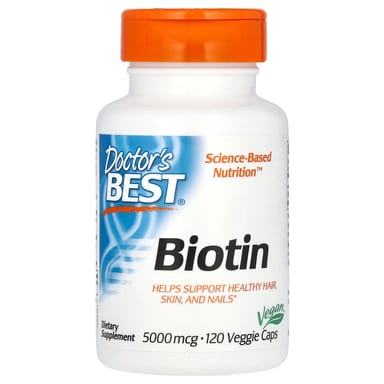Биотин Doctor's Best, 5000 мкг, 120 растительных капсул