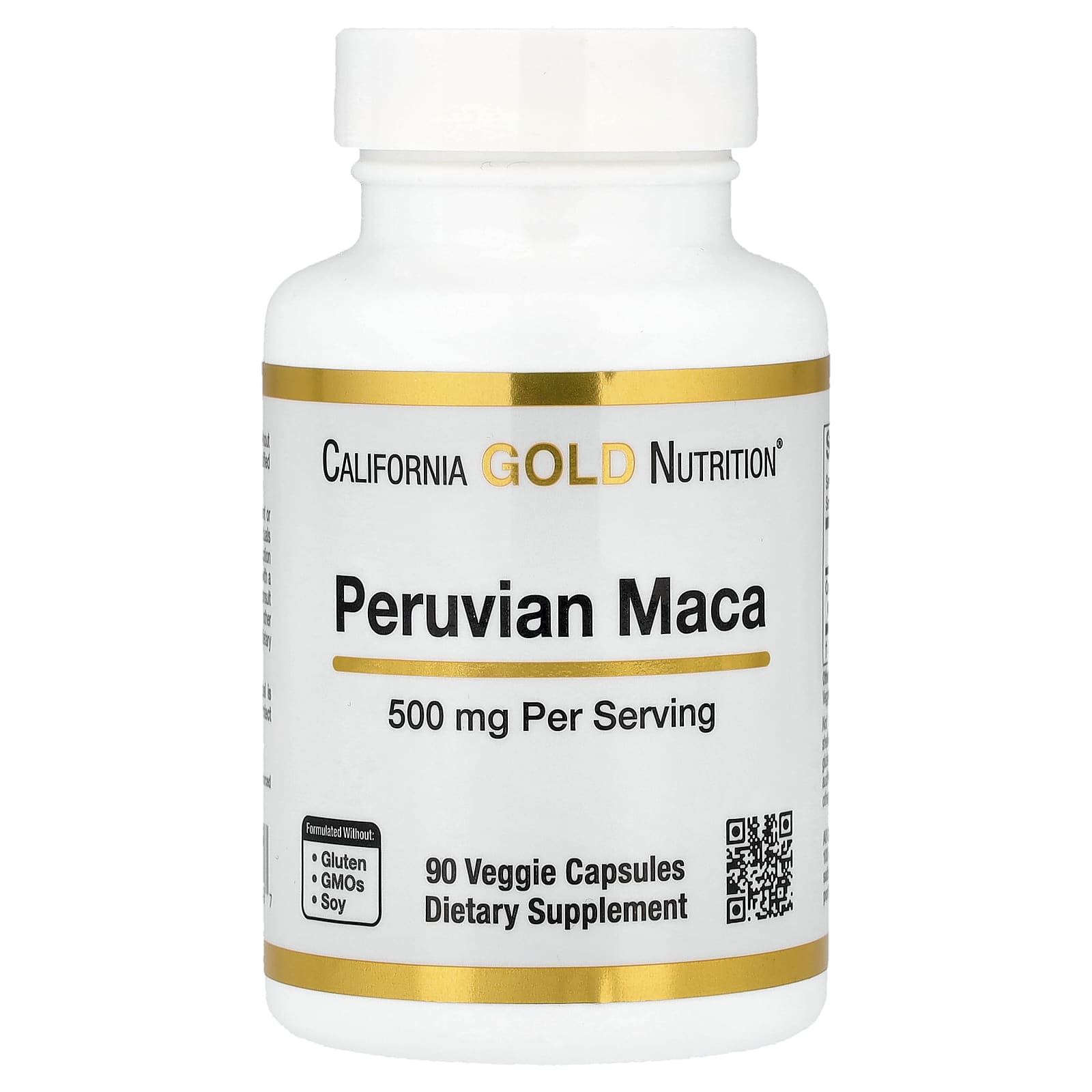 Мака California Gold Nutrition Peruvian, 500 мг, 90 растительных капсул