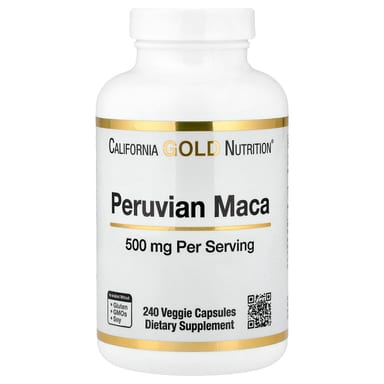 Мака California Gold Nutrition Peruvian, 500 мг, 240 растительных капсул