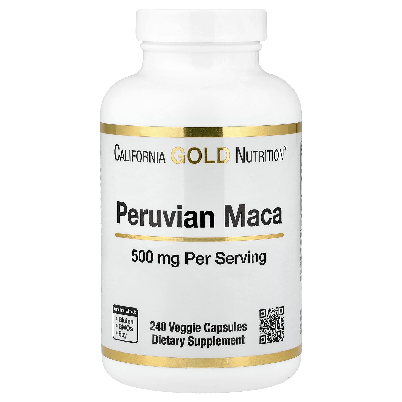 Мака California Gold Nutrition Peruvian, 500 мг, 240 растительных капсул