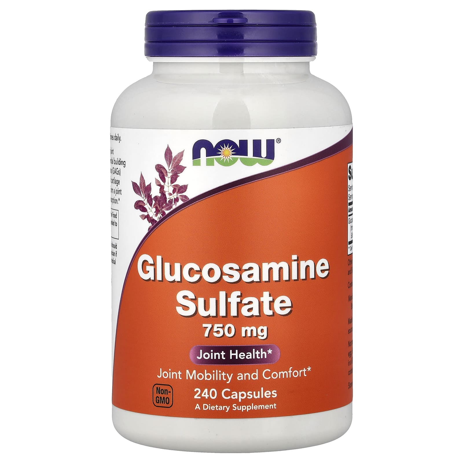 Глюкозамин NOW Foods Sulfate, 0.75 г, 240 капсул