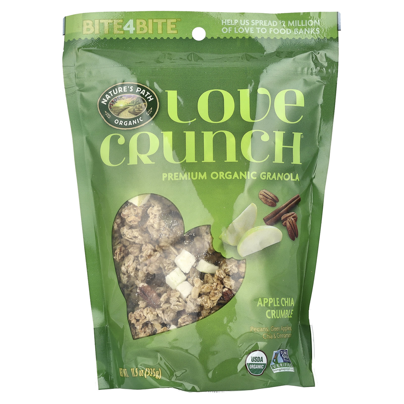 Гранола Nature's Path Love Crunch® Premium Organic Apple Chia Crumble, 325 г