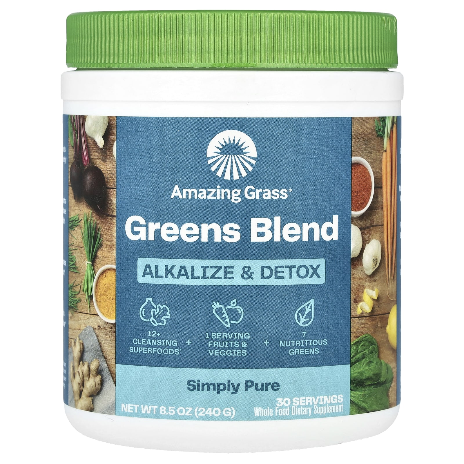 Зеленый порошок Amazing Grass, 240 г