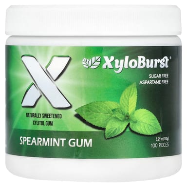 Ксилитол Xyloburst Xylitol Gum Spearmint, оттенок 100 Pieces, 150 г