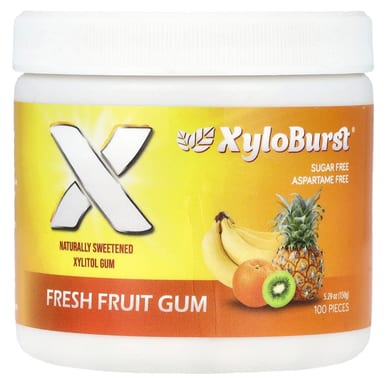 Ксилитол Xyloburst Xylitol Gum Fresh Fruit, оттенок 100 Pieces, 150 г