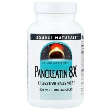 Панкреатин Source Naturals 8X, 100 капсул