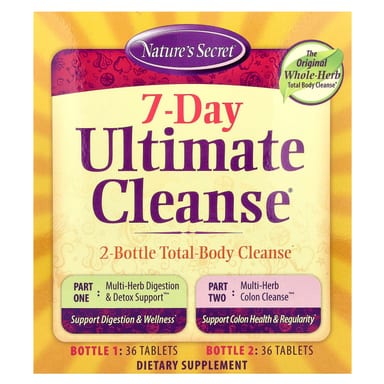 Комплекс для очищения Ultimate Cleanse Nature's Secret 7-Day 2-Part Total-Body Cleanse, 2 бутылочки, 36 таблеток