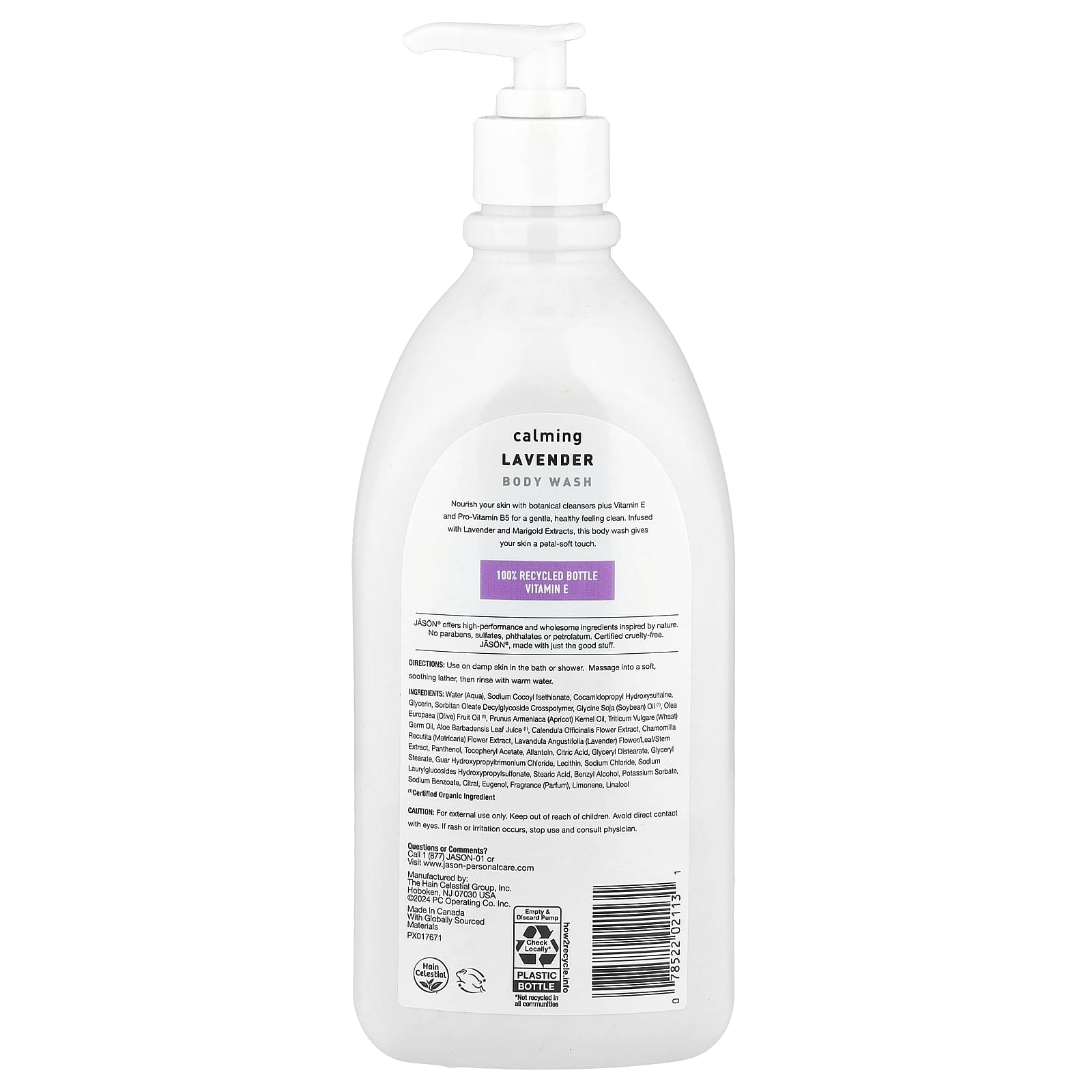 Гель для душа Jason Natural Calming Lavender, 887 мл — фото 2