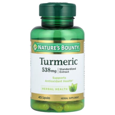 Куркума Nature's Bounty Standardized Extract, 538 мг, 45 капсул