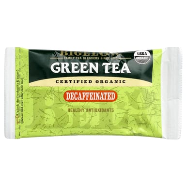 Чай Bigelow Organic Green Decaffeinated, оттенок 40 Tea Bags, 49 г, чайные пакетики