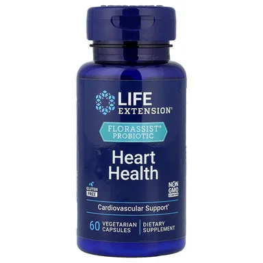 Фото товара: Пробиотик Life Extension FLORASSIST® Heart Health, 74 мг, 60 растительных капсул