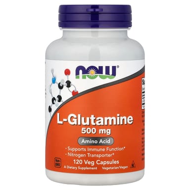 L-глютамин NOW Foods L-Glutamine, 500 мг, 120 растительных капсул