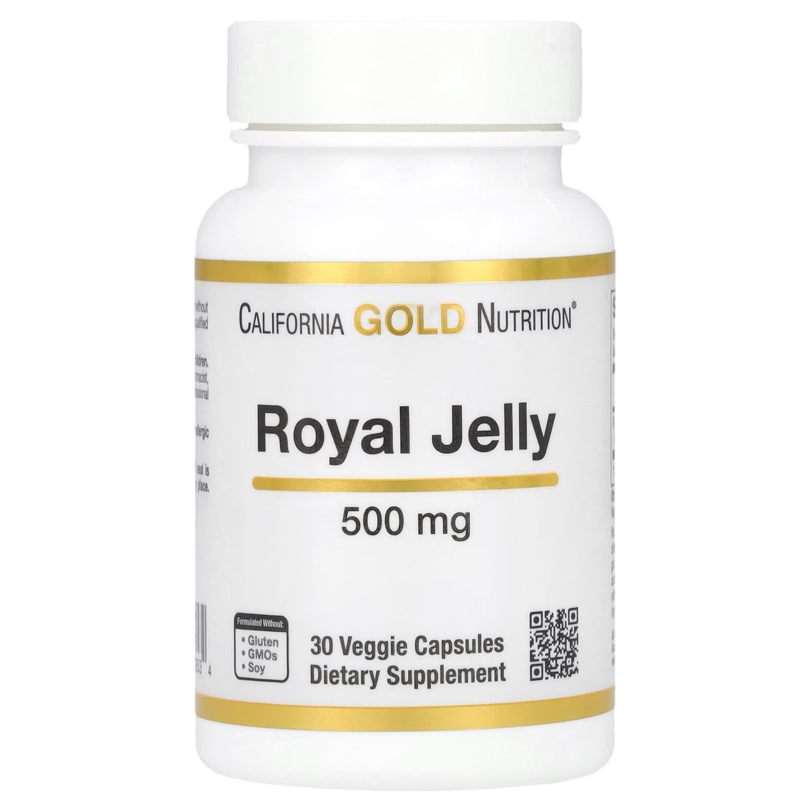 Маточное молочко California Gold Nutrition, 500 мг, 30 растительных капсул — фото 2