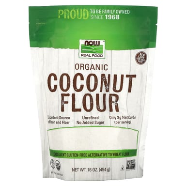 Мука NOW Foods Organic Coconut, 454 г
