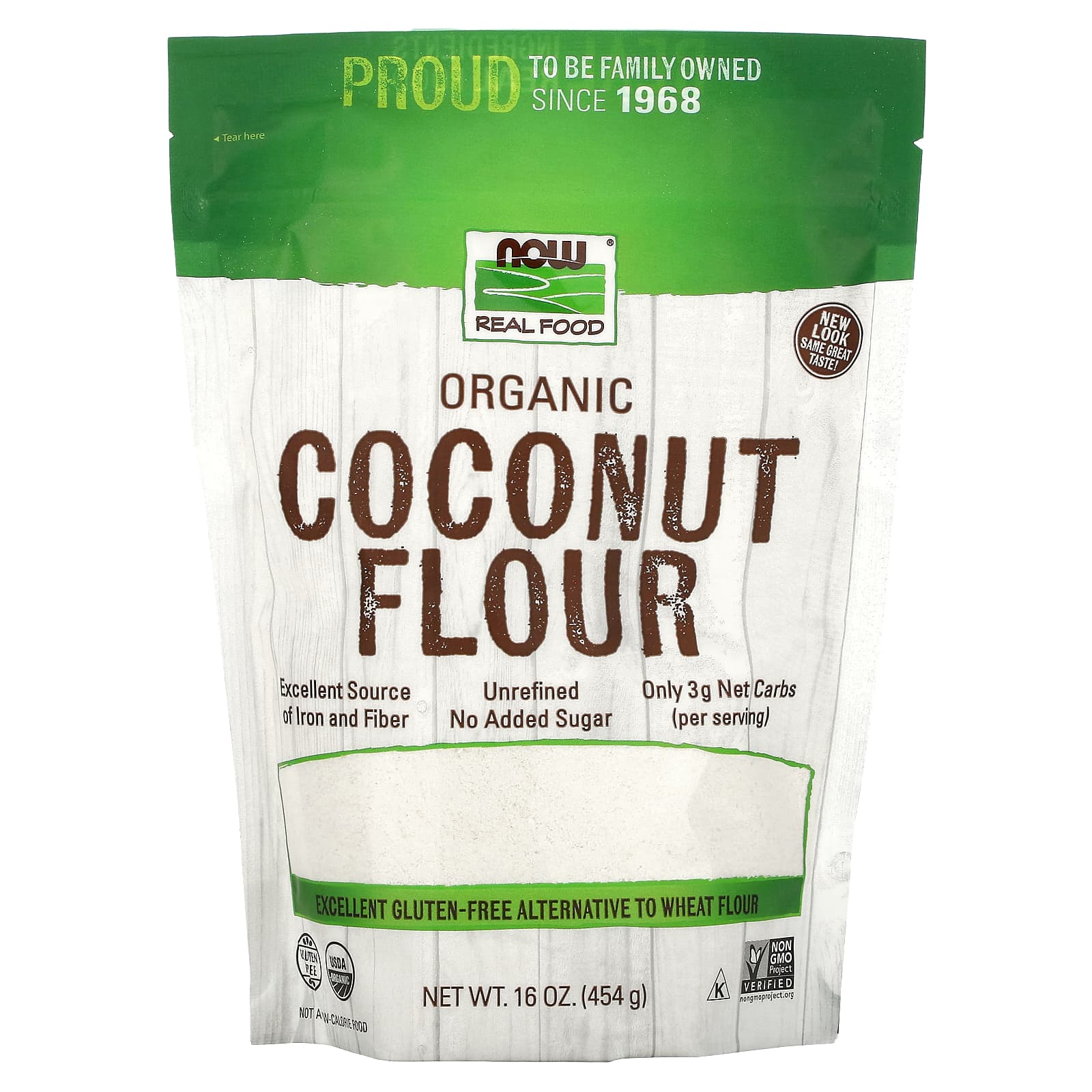Мука NOW Foods Organic Coconut, 454 г