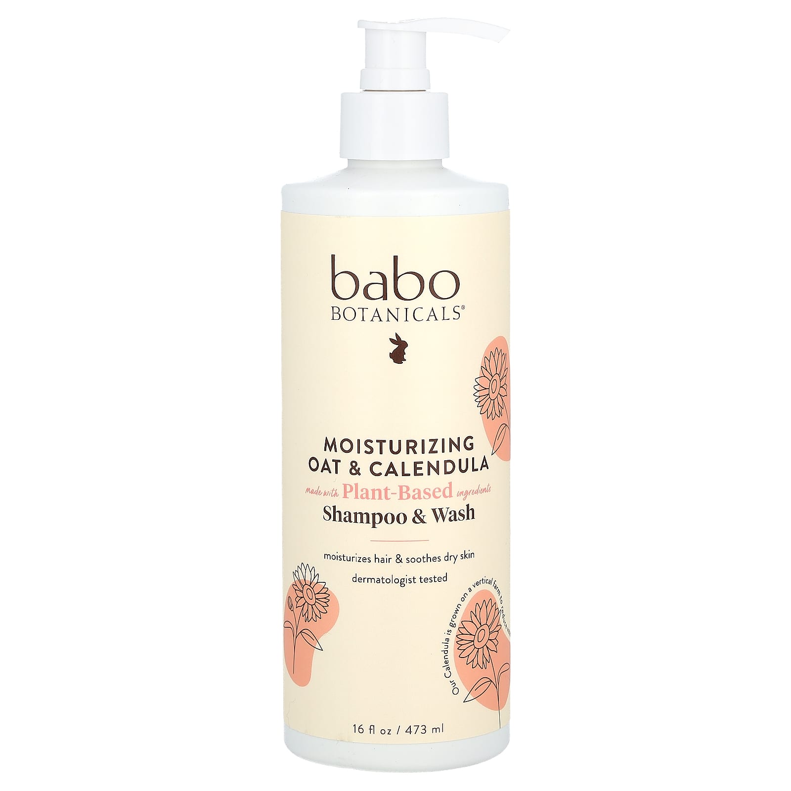 Шампунь Babo Botanicals Moisturizing & Wash Oat & Calendula, 473 мл