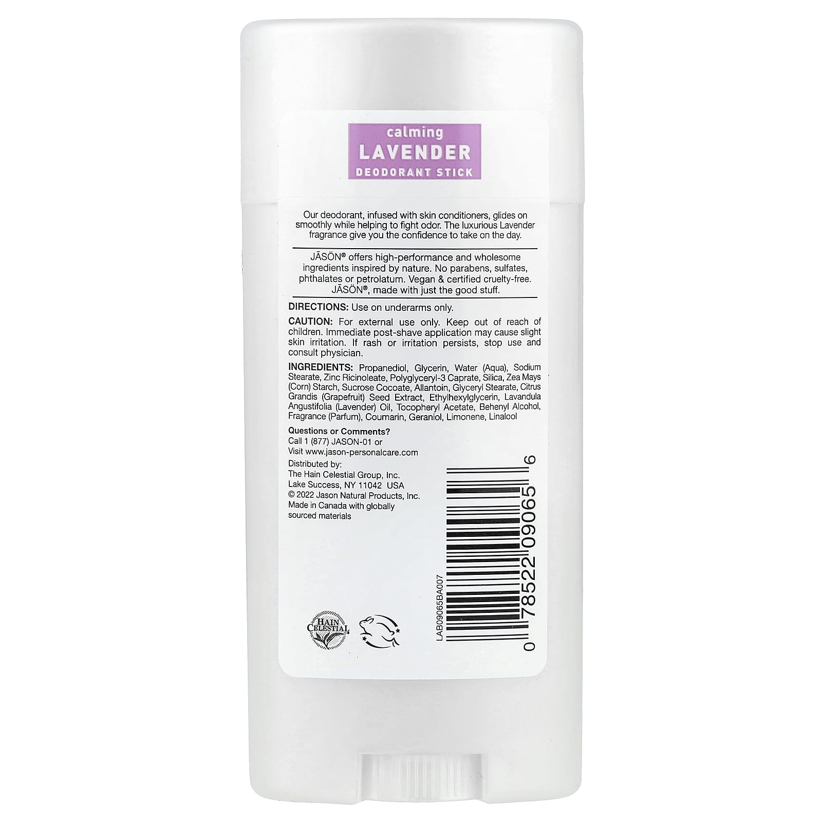 Дезодорант Jason Natural Stick Calming Lavender, 71 г, стик — фото 2