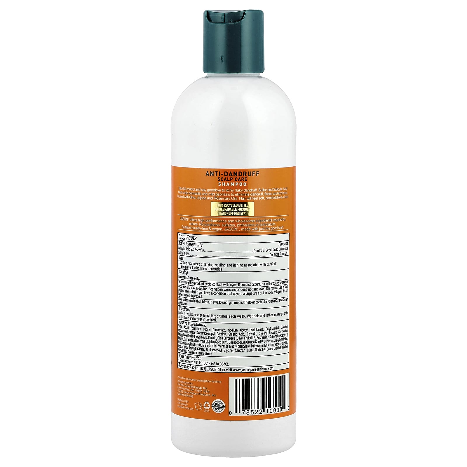 Шампунь Jason Natural Anti-Dandruff Scalp Care, 355 мл — фото 2