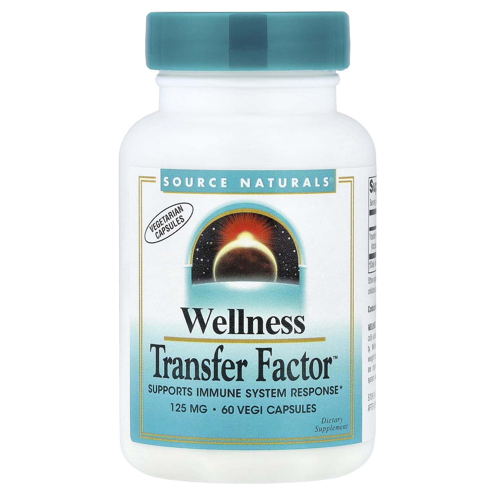 Трансфер-фактор Wellness Source Naturals™ 60 Vegi Capsules, 125 мг, капсулы