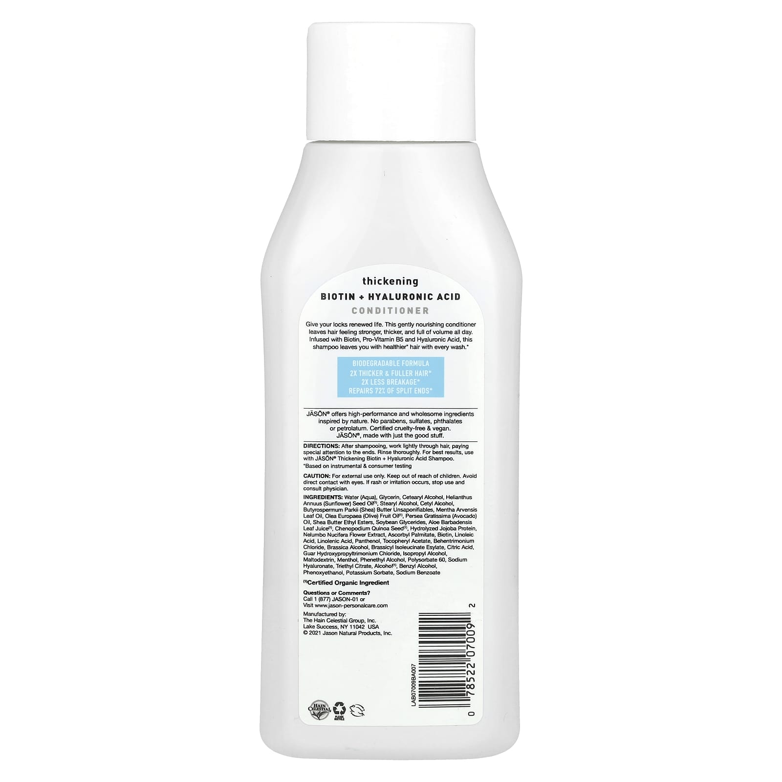 Гиалуроновая кислота Jason Natural Conditioner Thickening Biotin, 473 мл — фото 2