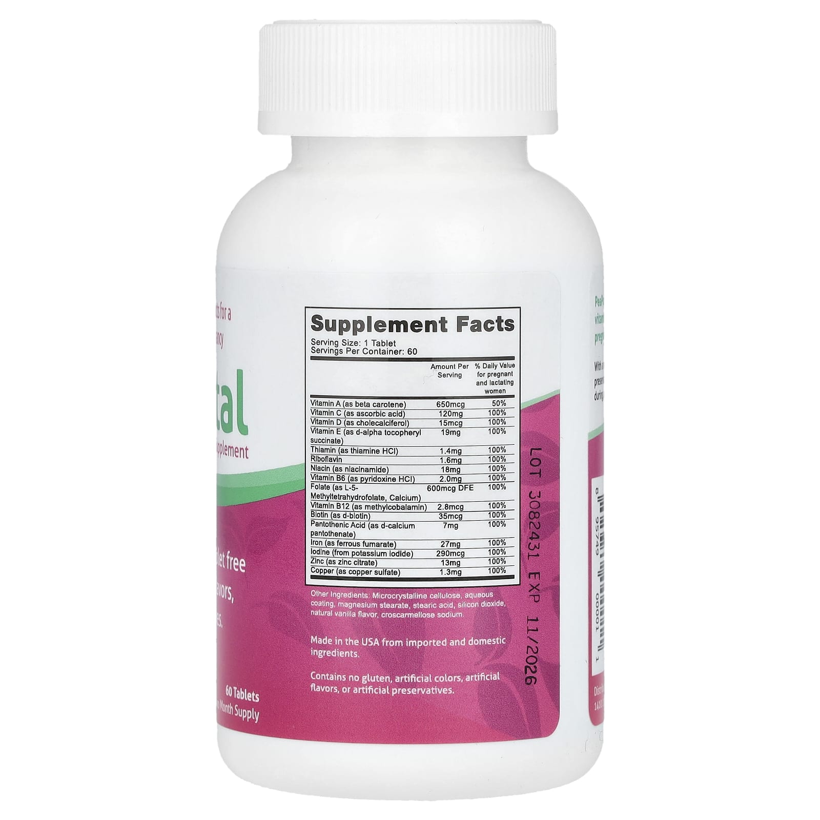 Мультивитамины Fairhaven Health Peapod Prenatal Supplement, 60 таблеток — фото 2