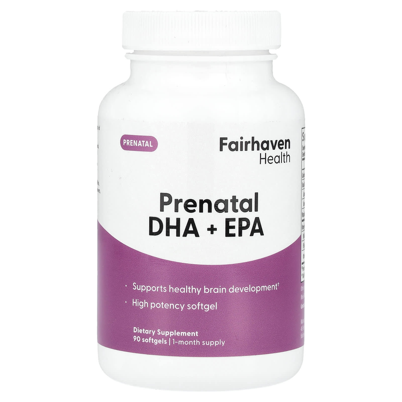 DHA для беременных Fairhaven Health + EPA, 90 мягких капсул
