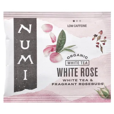 Фото товара: Чай Numi Tea Organic White White Rose, 16 чайных пакетиков, без ГМО, 32 г, чайные пакетики