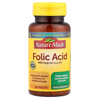 Фолиевая кислота Nature Made, 250 таблеток