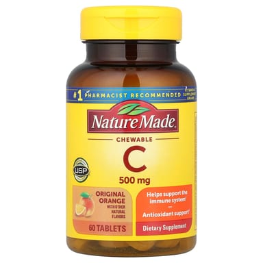 Витамин C Nature Made Chewable Original Orange, 500 мг, 60 таблеток