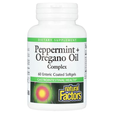 Комплекс Natural Factors Peppermint Oregano Oil 60, мягкие капсулы