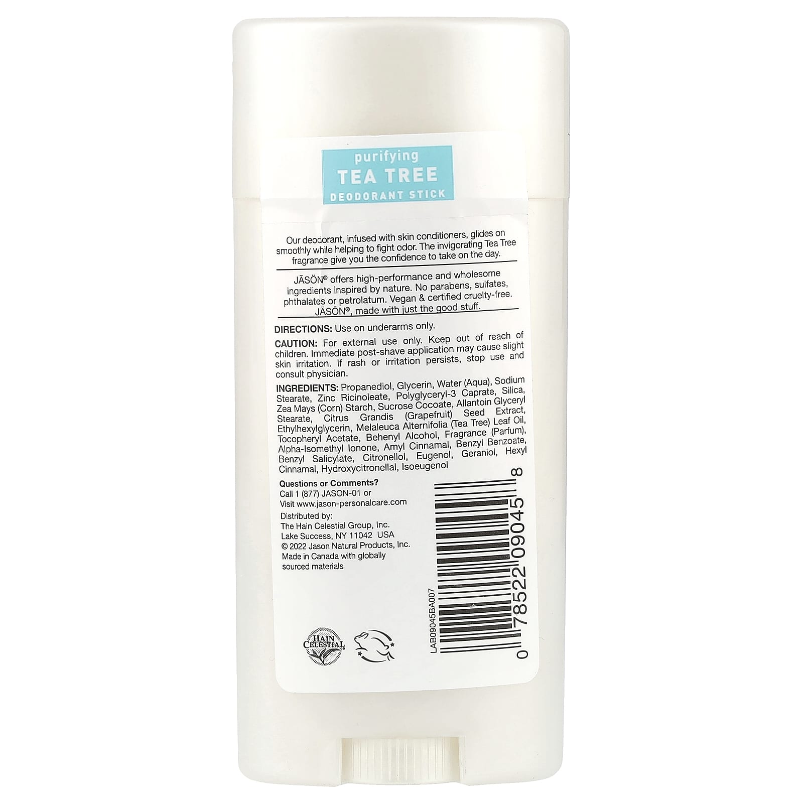 Дезодорант Jason Natural Purifying Tea Tree, 71 г — фото 2