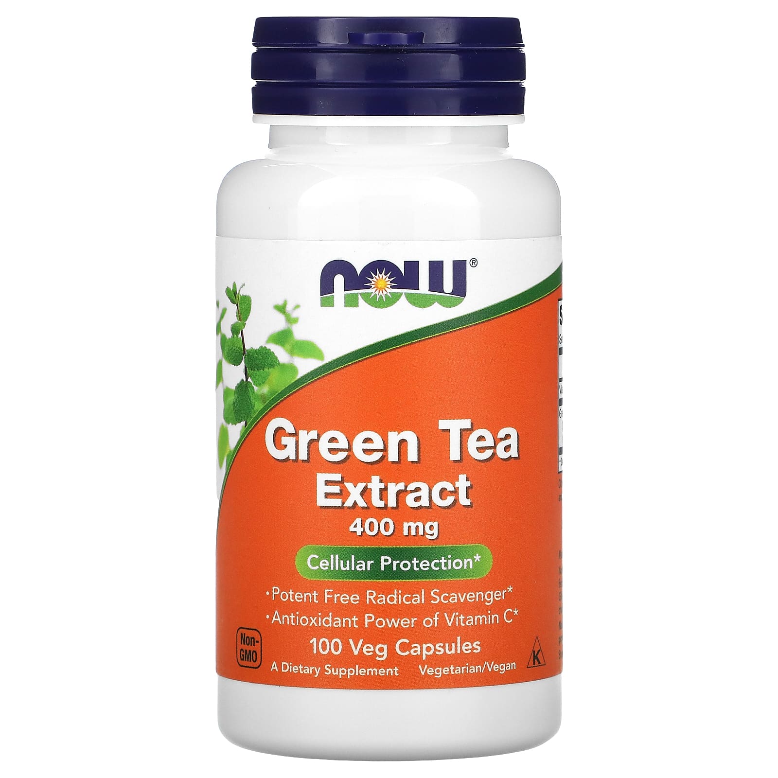 Зеленый чай NOW Foods Extract, 400 мг, 100 растительных капсул