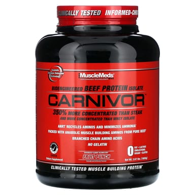 Протеин MuscleMeds Carnivor Bioengineered Beef Isolate Fruit Punch, 669 г