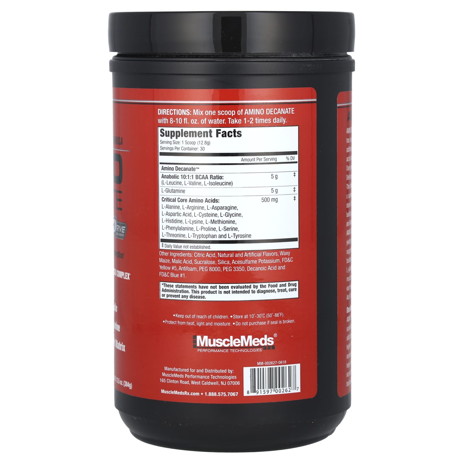 Аминокислота MuscleMeds, 384 г (13.5 oz) цитрусовый лайм — фото 2