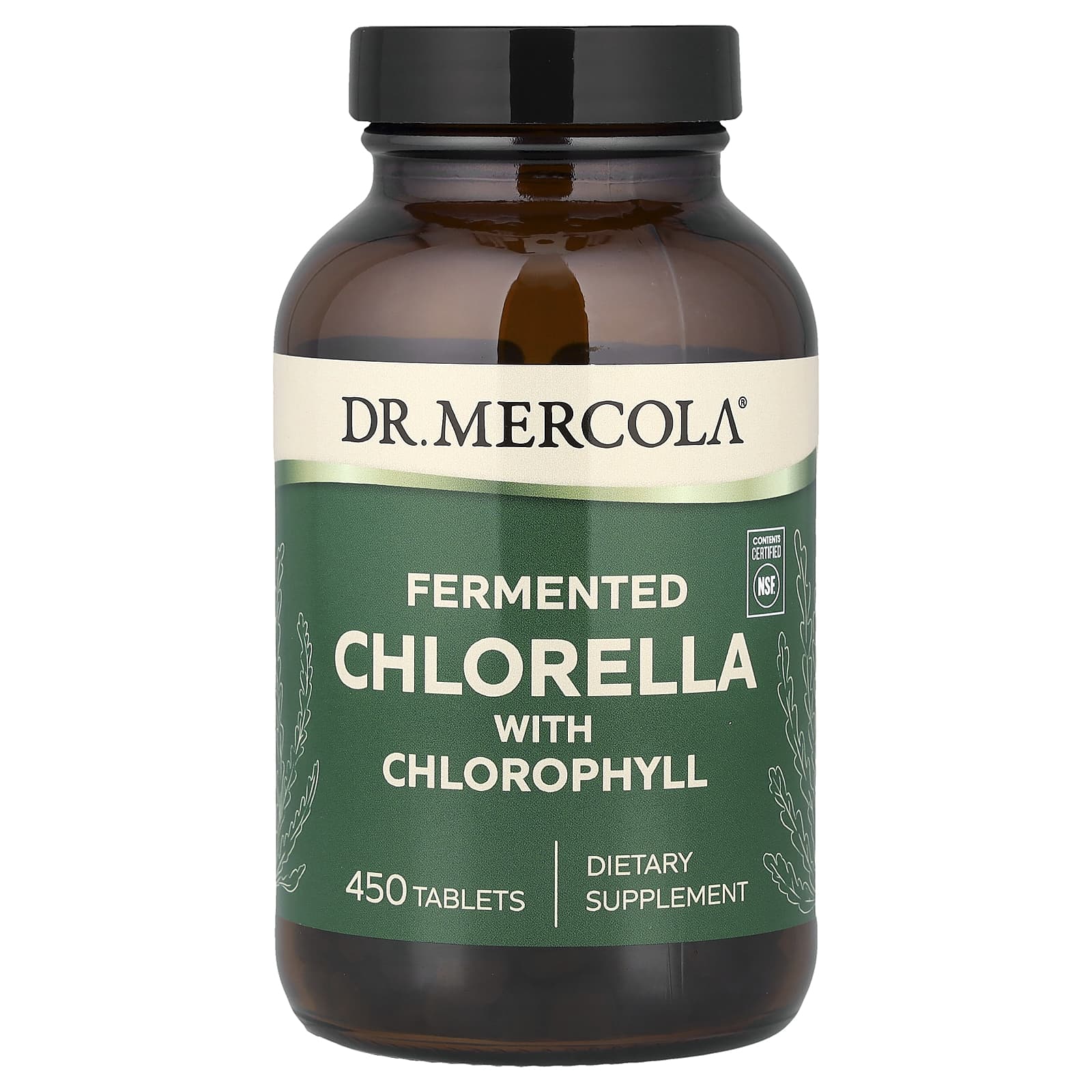 Хлорофилл Dr. Mercola Fermented Chlorella , 450 таблеток
