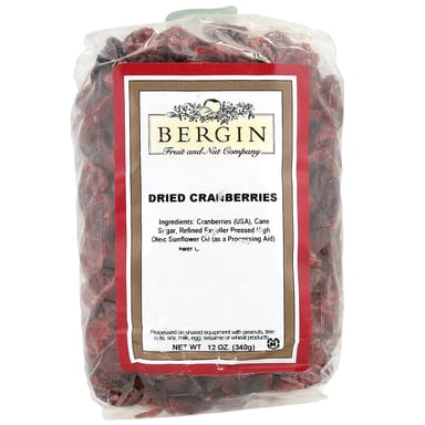 Сушеная клюква Bergin Fruit and Nut Company, 340 г
