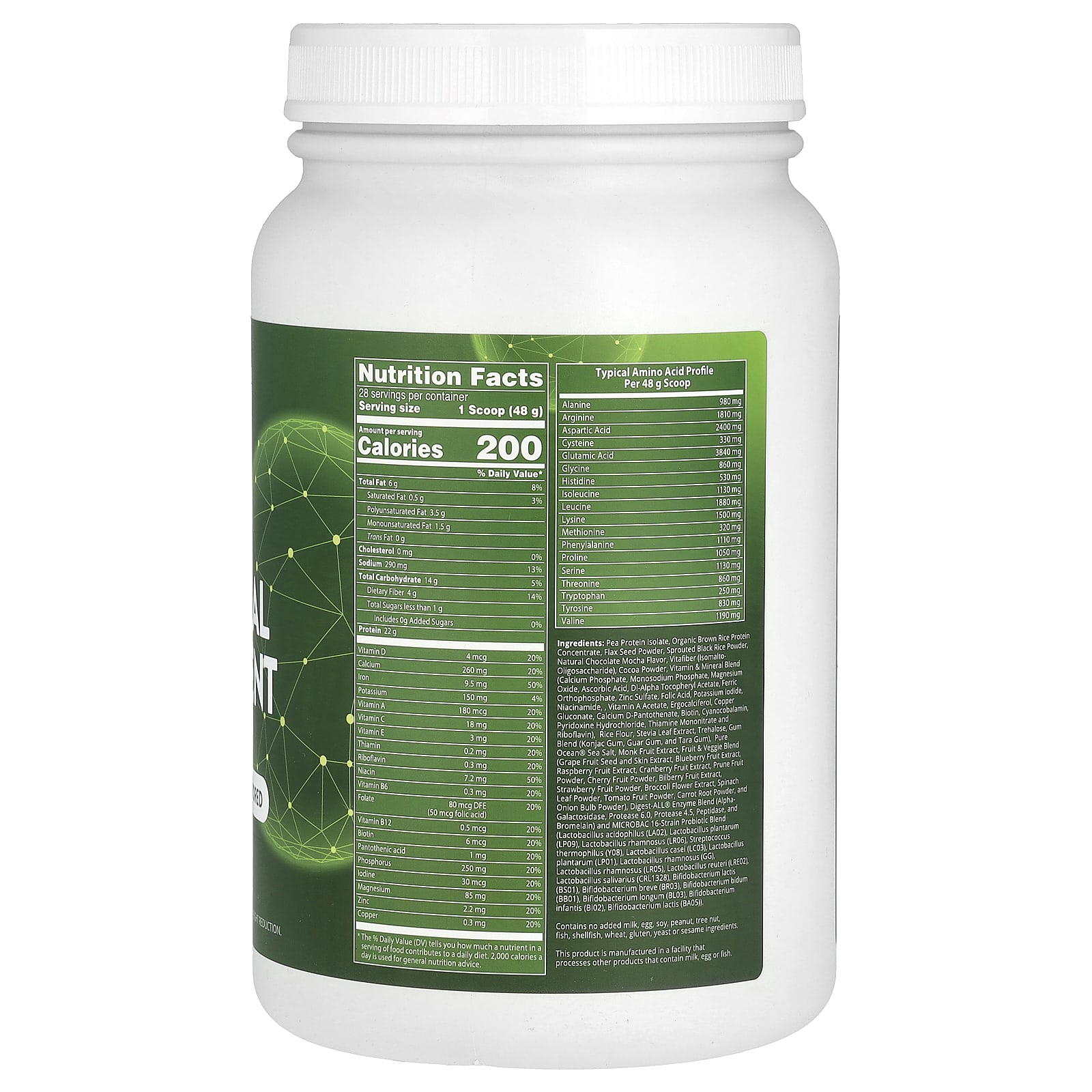 Шоколад MRM Nutrition Veggie Meal Replacement Mocha, 361 г, 3 lb — фото 2