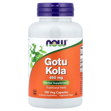 Готу кола NOW Foods Gotu Kola, 450 мг, 100 растительных капсул