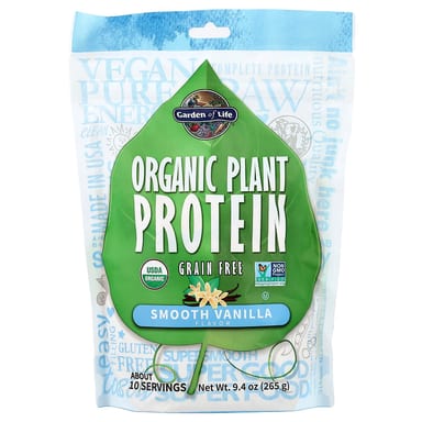 Растительный протеин Garden of Life Organic Grain Free Smooth Vanilla, 265 г