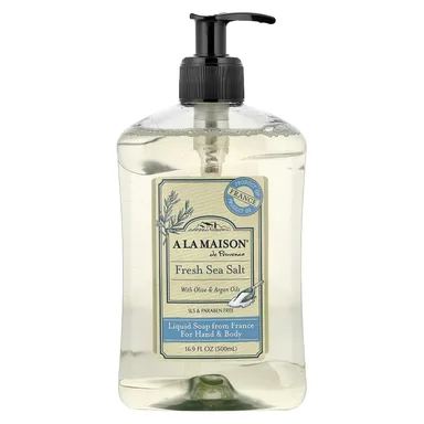 Фото товара: Морская соль A La Maison de Provence Liquid Soap For Hand & Body Fresh, 500 мл, жидкая форма