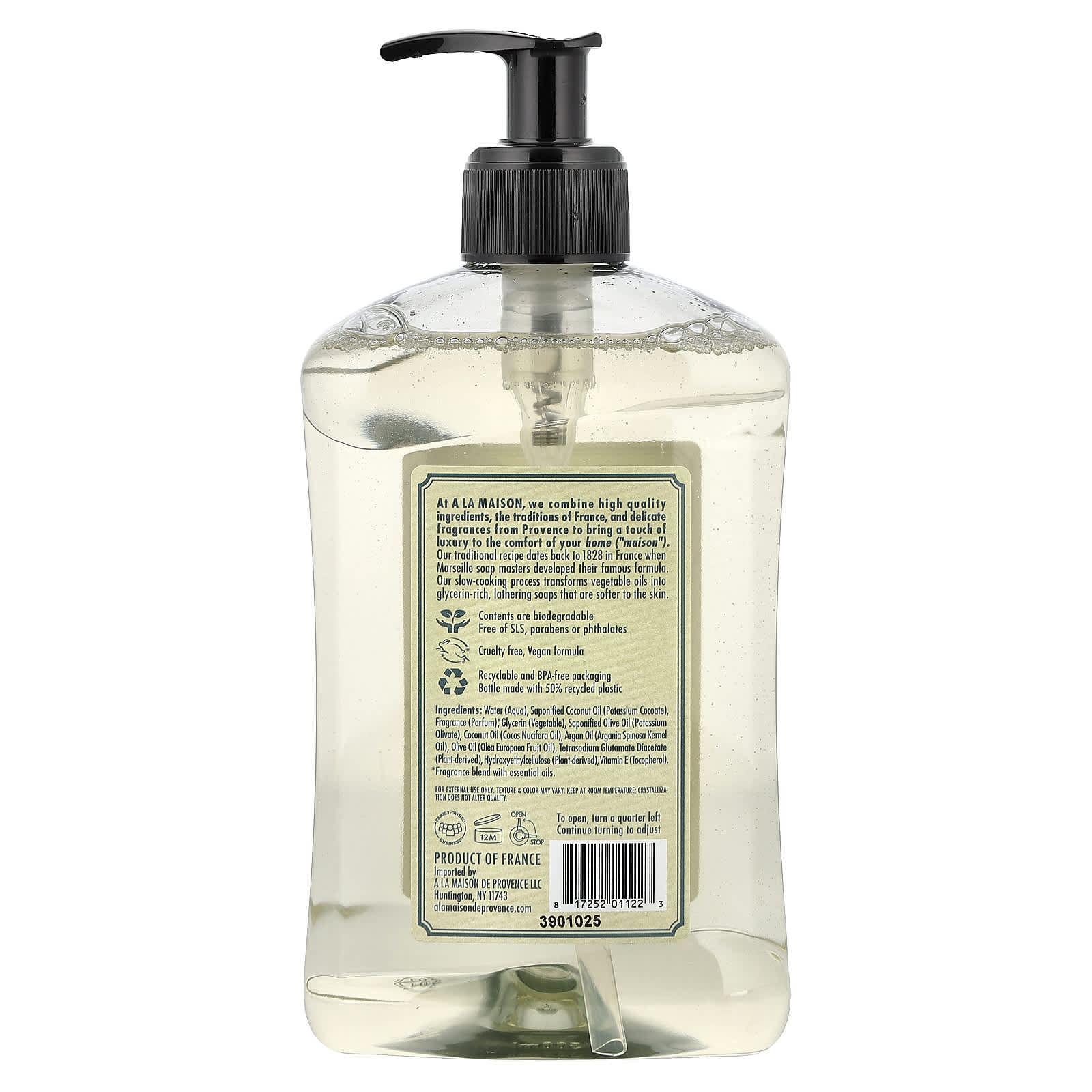 Морская соль A La Maison de Provence Liquid Soap For Hand & Body Fresh, 500 мл, жидкая форма — фото 2