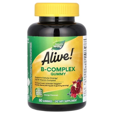 Комплекс витаминов B Nature's Way Alive! B-Complex Gummy, вкус Mango, 60 жевательных пастилок