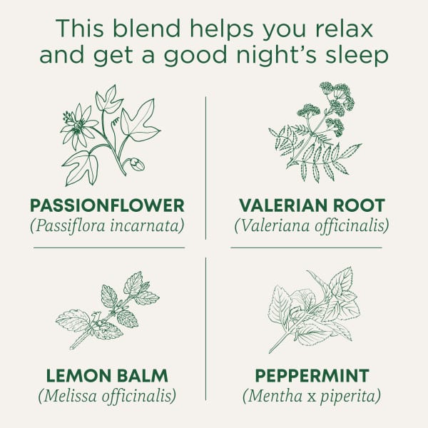 Чай Traditional Medicinals Organic Nighty Night Extra® Lemon Balm & Valerian Caffeine Free, оттенок 16 Wrapped Tea Bags, 24 г, чайные пакетики — фото 4