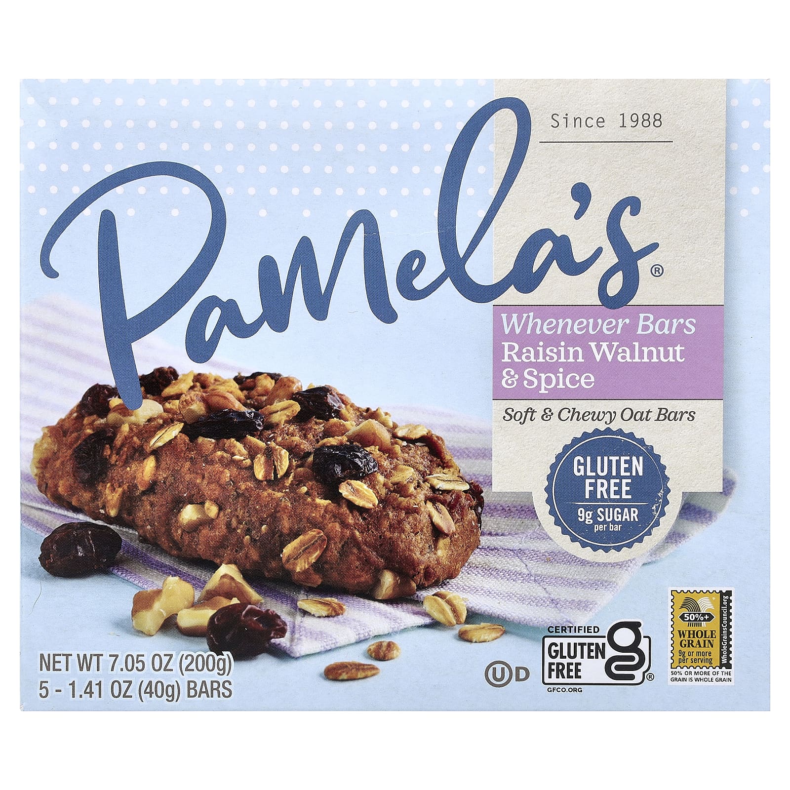 Питательные батончики Pamela's Products, 5 батончиков, 40 г каждый — фото 2